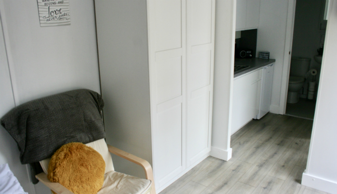 The view through to the kitchen of the qcb granny annexe 